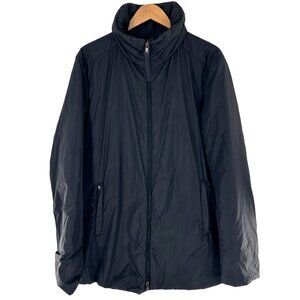 Authentic Prada Black Nylon Zip Front Light Weight Hooded Jacket Men's Size 54